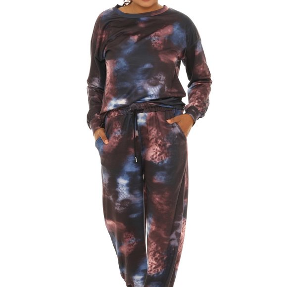 Tie-Dye Crewneck Top & Pocket Joggers - Picture 4 of 5